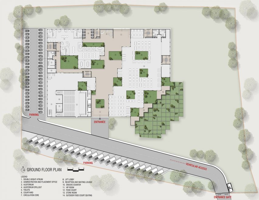 Floor plan of Prestige University by Sanjay Puri Architects