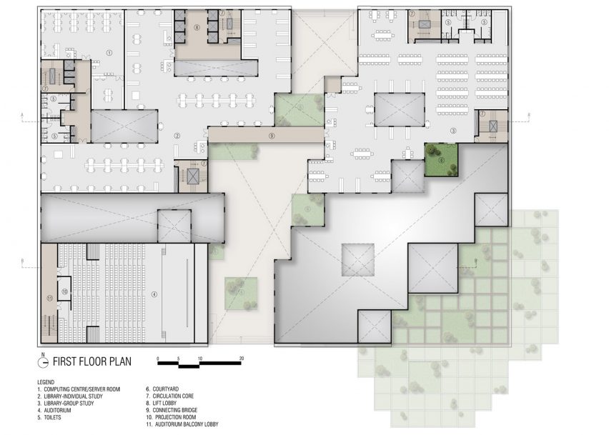 Floor plan of Prestige University by Sanjay Puri Architects