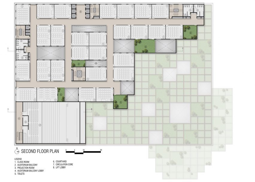 Floor plan of Prestige University by Sanjay Puri Architects