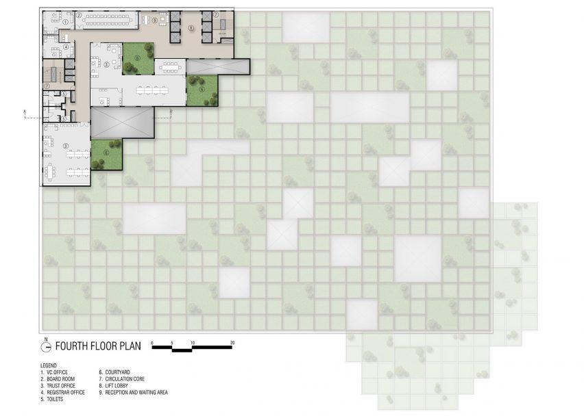Floor plan of Prestige University by Sanjay Puri Architects