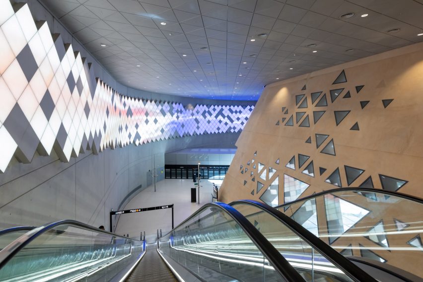 Metro entrance in Riyadh