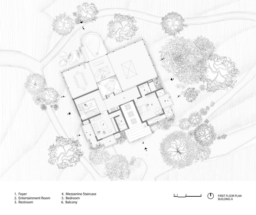 First floor plan of Serenity retreat by Mar+rs