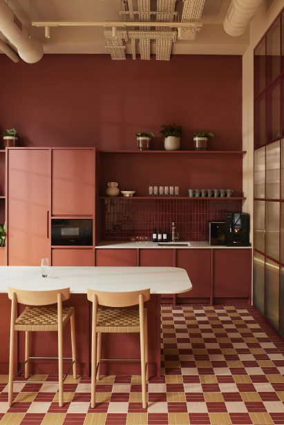 Kitchen of Nineteen Wells Street office 
