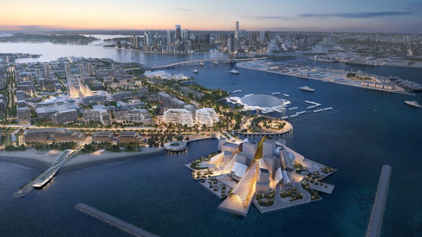 Bird's eye view of Saadiyat Island