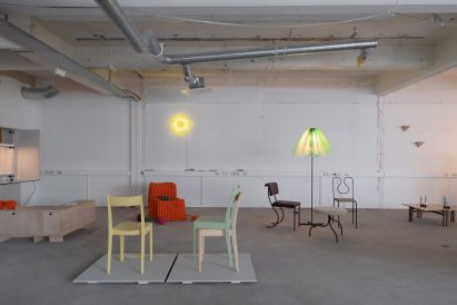 Chairs inside Stockholm Creative Edition exhibition at Industricentralen 2026