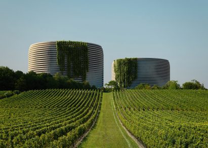 Data centres in a field designed by Carl Fredrik Svenstedt Architects