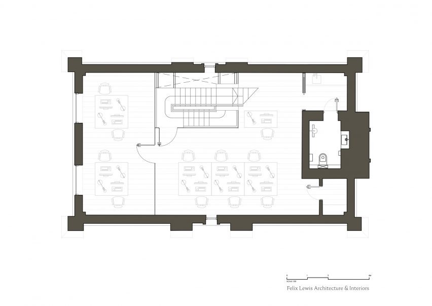 First floor plan of The Works by Felix Lewis Architects