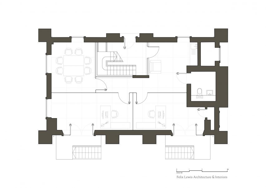 Ground floor plan of The Works by Felix Lewis Architects