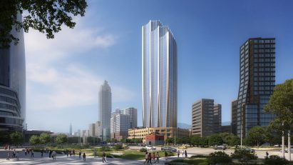 Render of skyscraper by Zaha Hadid Architects and C.Y. Lee & Partners