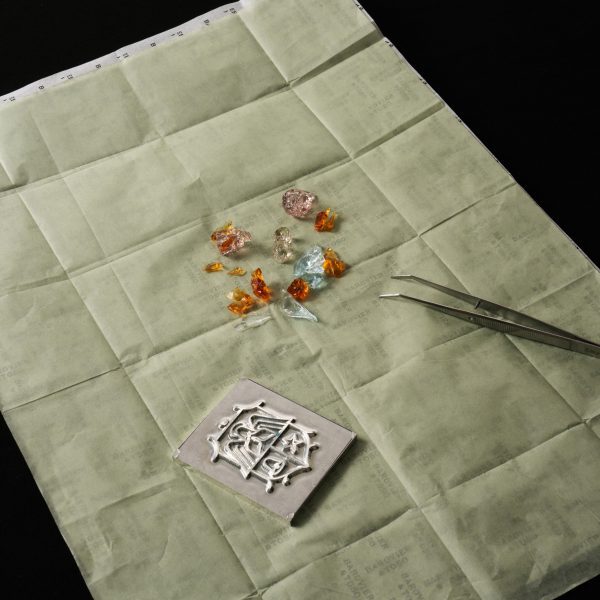 Photo of glass on fabric