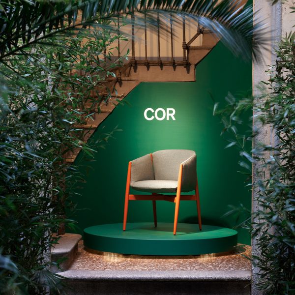 Chair exhibited under Cor logo