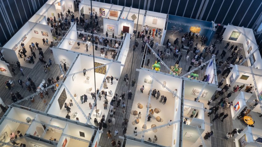 Art fair stalls from Frieze New York