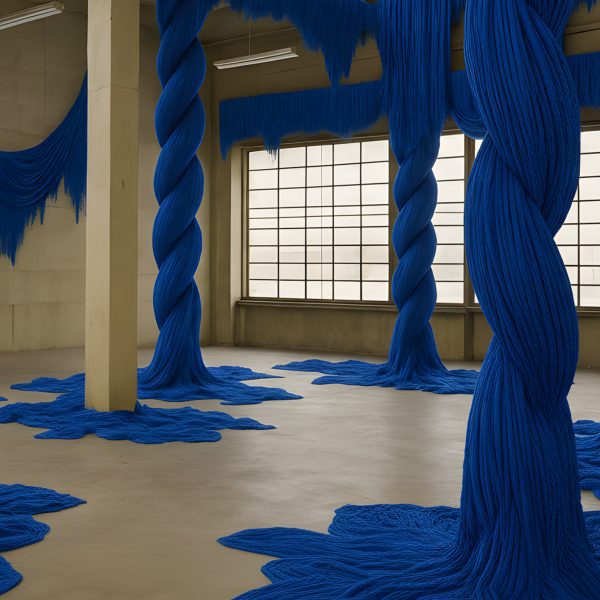 Blue installation for Isola Design Festival