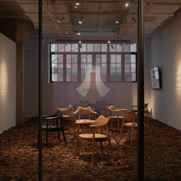 Solid wood chairs by Jifang inside Square 2026 exhibition