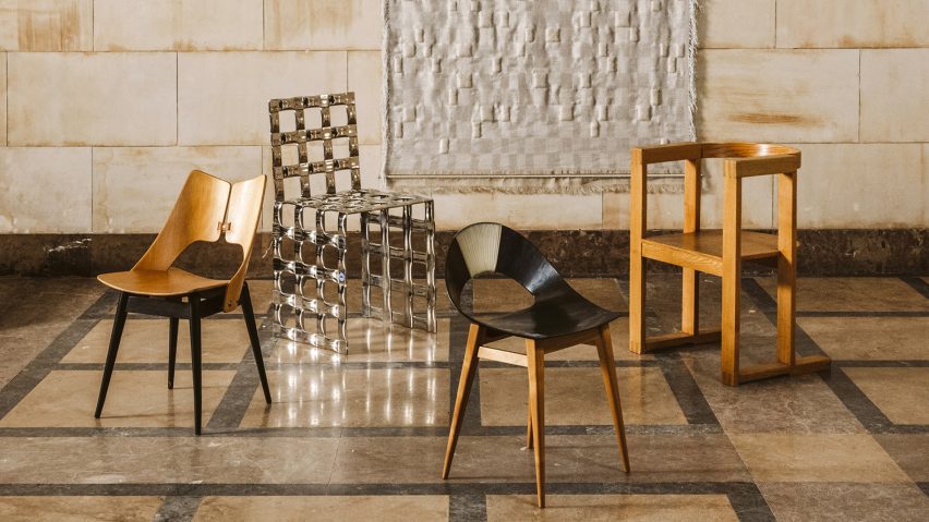 Set of chairs from design exhibition
