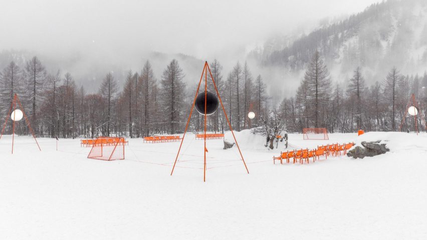 Modular portable football pitch by Nike
