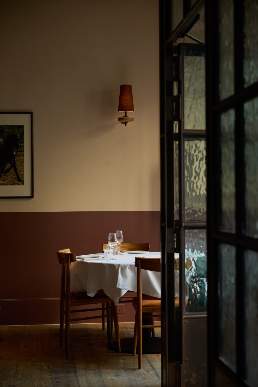 Corner table in Burro restaurant designed by Day Studio