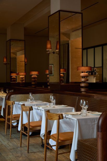 Seating in Burro restaurant designed by Day Studio