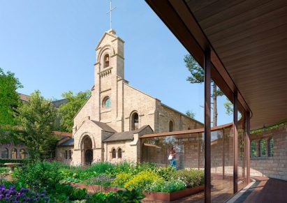Visual of converted chapel by Foster + Partners