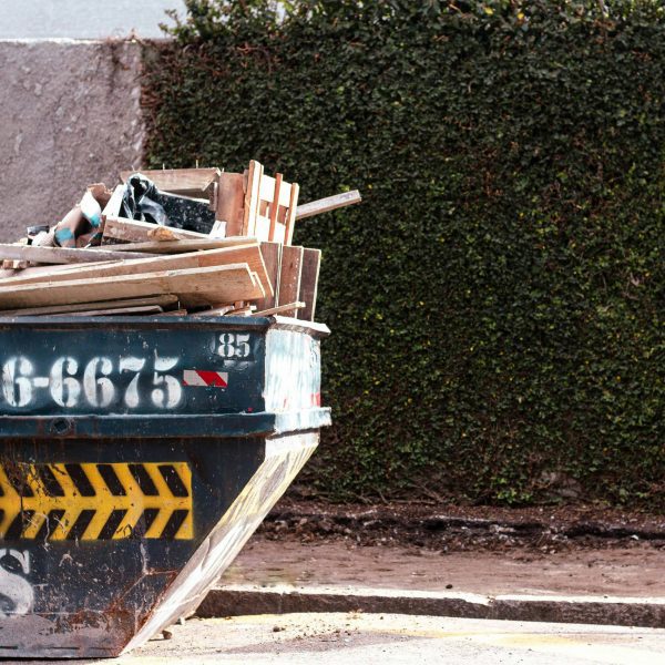 Skip full of construction waste