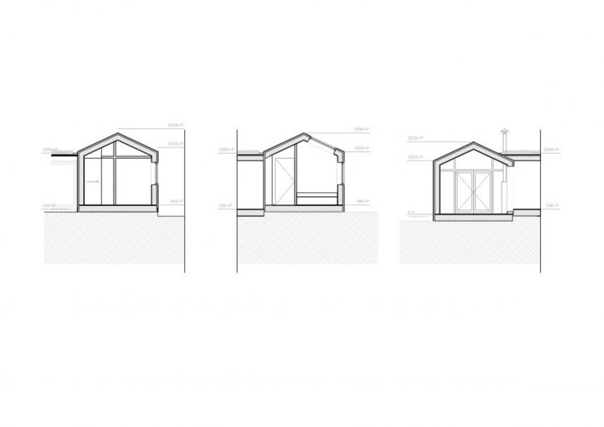 Cross-sections of each unit