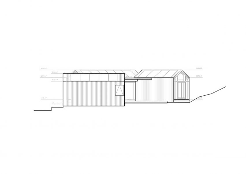 Second side exterior plan of building on beach