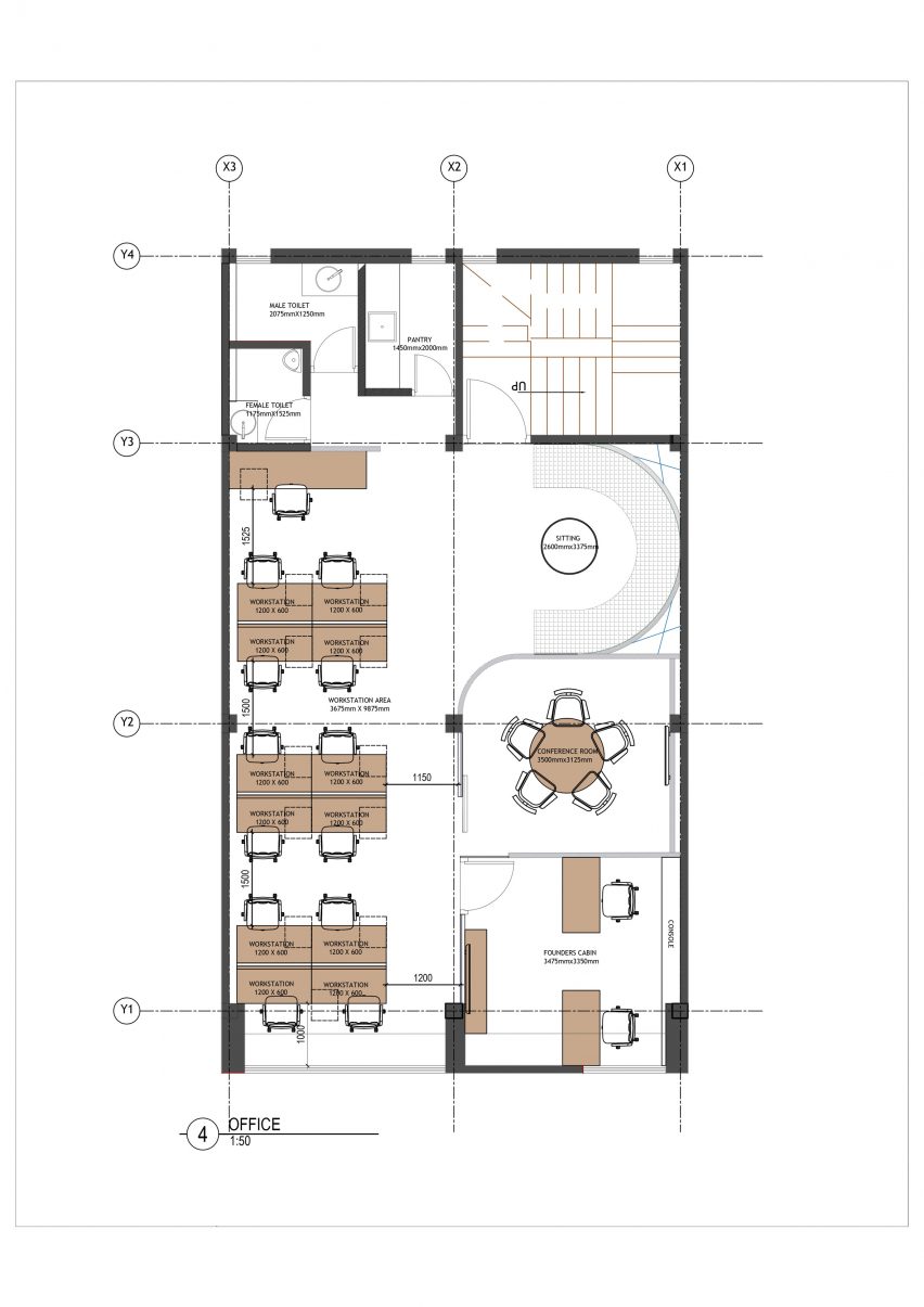 Plans of the Gully Labs store in New Delhi by The Melange Studio
