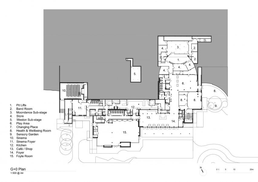 Plan of Theatr Clwyd by Haworth Tompkins