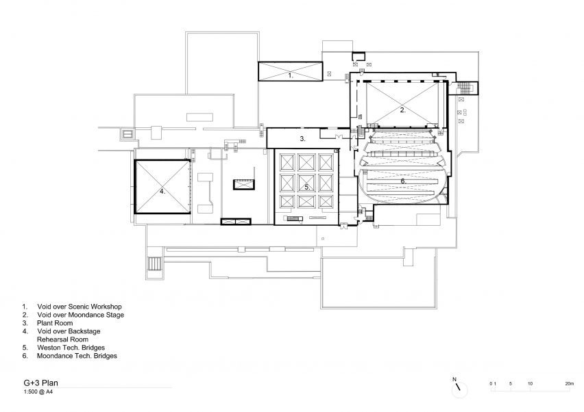 Plan of Theatr Clwyd by Haworth Tompkins