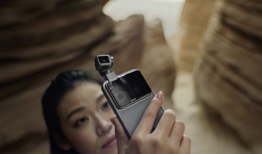 Video still of a woman using the Honor Robot Phone