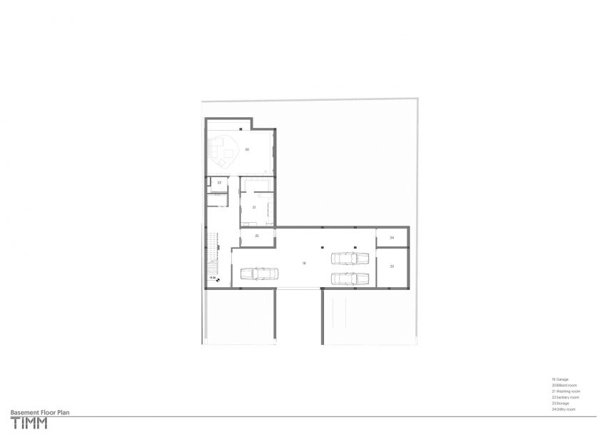 Plan of House of Iron Doors by TIMM Architecture