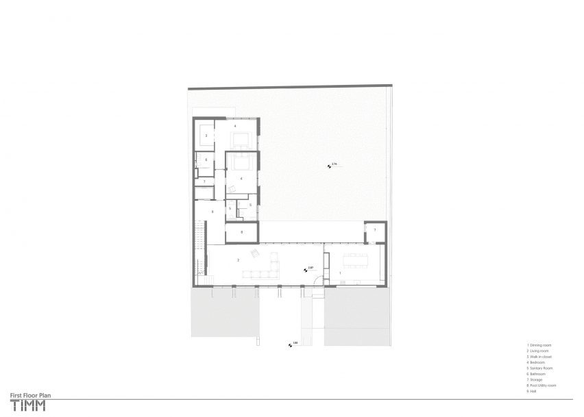 Plan of House of Iron Doors by TIMM Architecture
