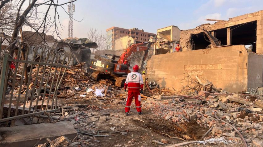 Civilian buildings damaged in Iran
