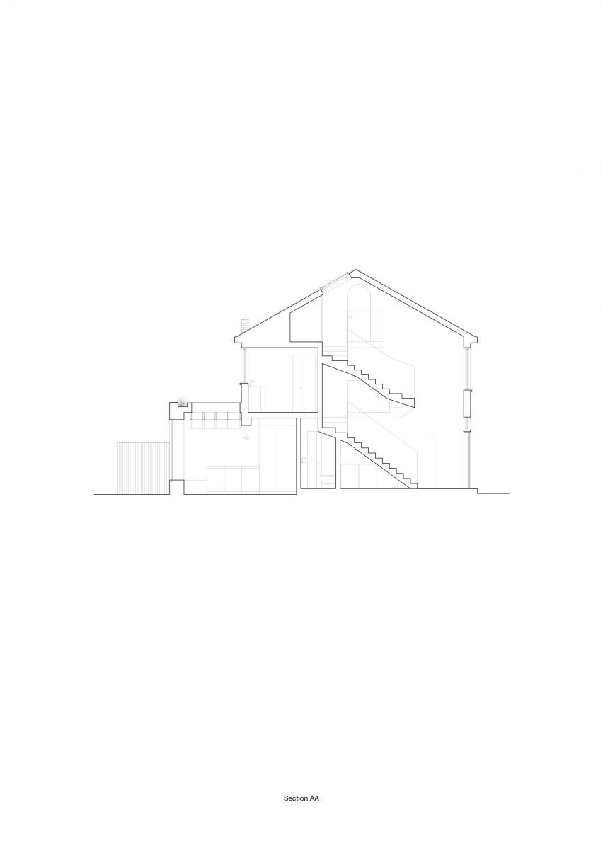 Section of Islington House by Architecture for London and Hamish Vincent Design