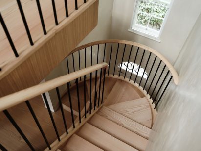 Staircase within London home updated by Architecture for London and Hamish Vincent Design