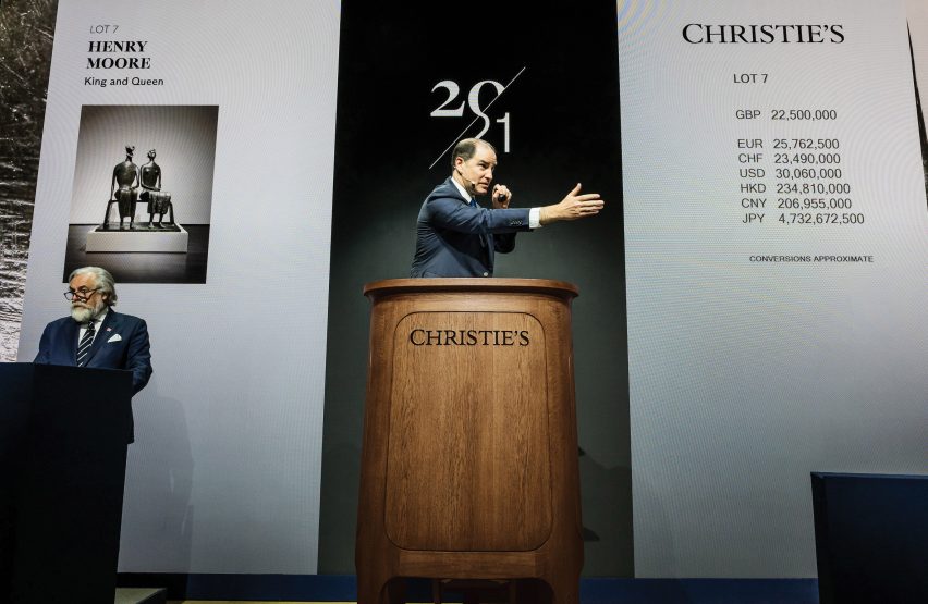 Jony Ive has designed a rostrum for Christie's auction house