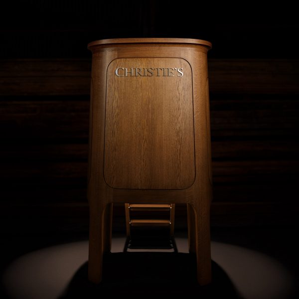 Christie's auction house rostrum by Jony Ive