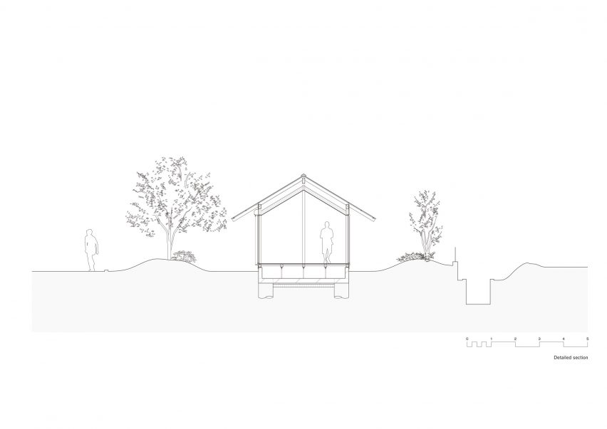 Section of An Unfinished House by Kraft Architects