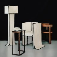 Upholstered furniture with black background