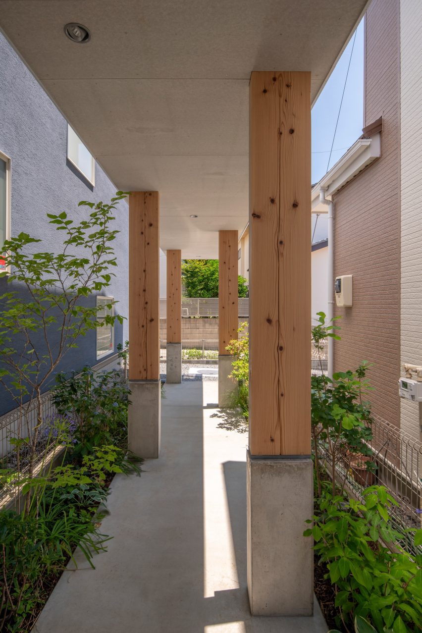Columns under Live Sawn House by ICADA