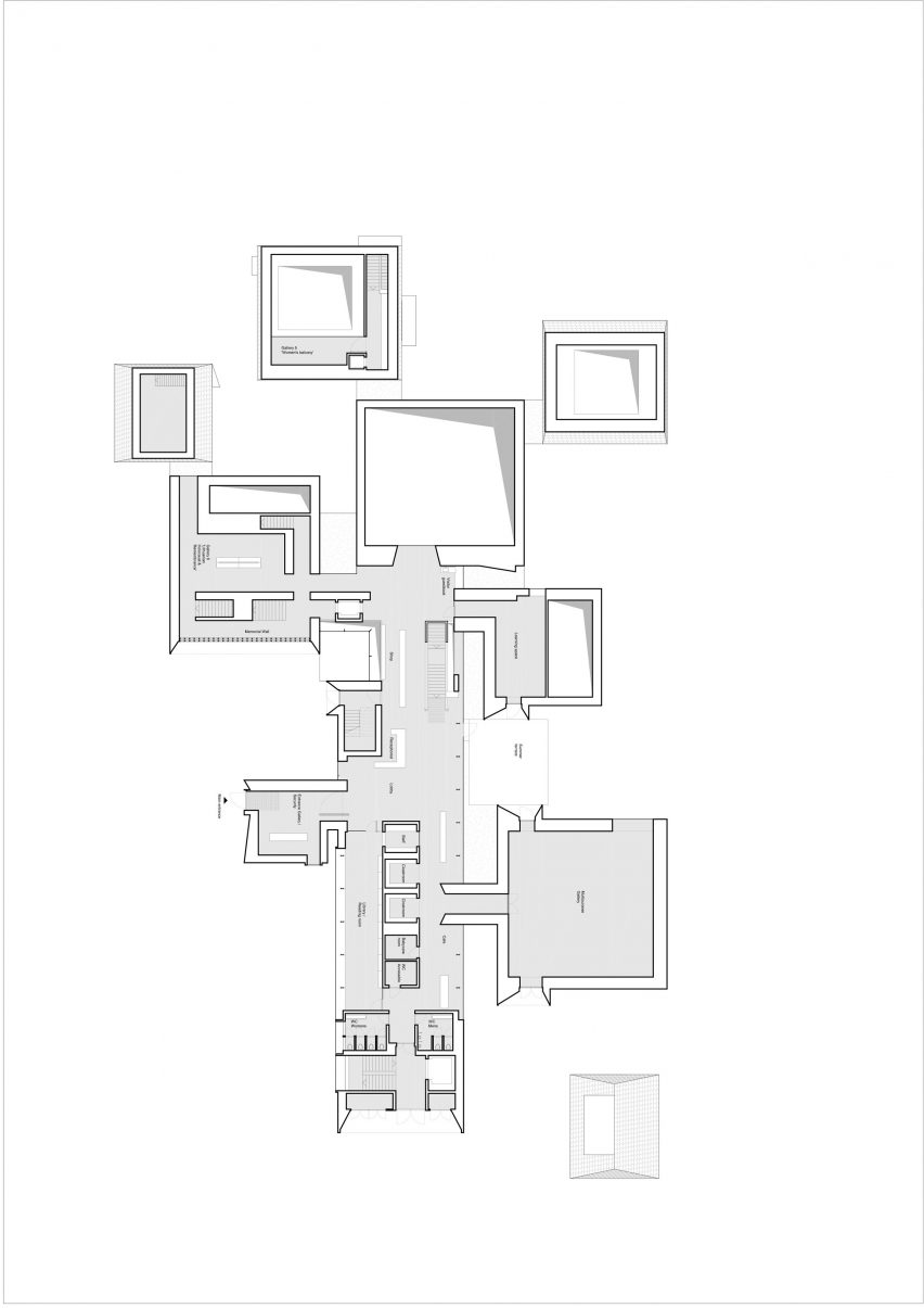 Plan of The Lost Shtetl Jewish Museum by Lahdelma & Mahlamäki Architects