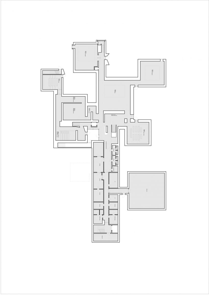 Plan of The Lost Shtetl Jewish Museum by Lahdelma & Mahlamäki Architects