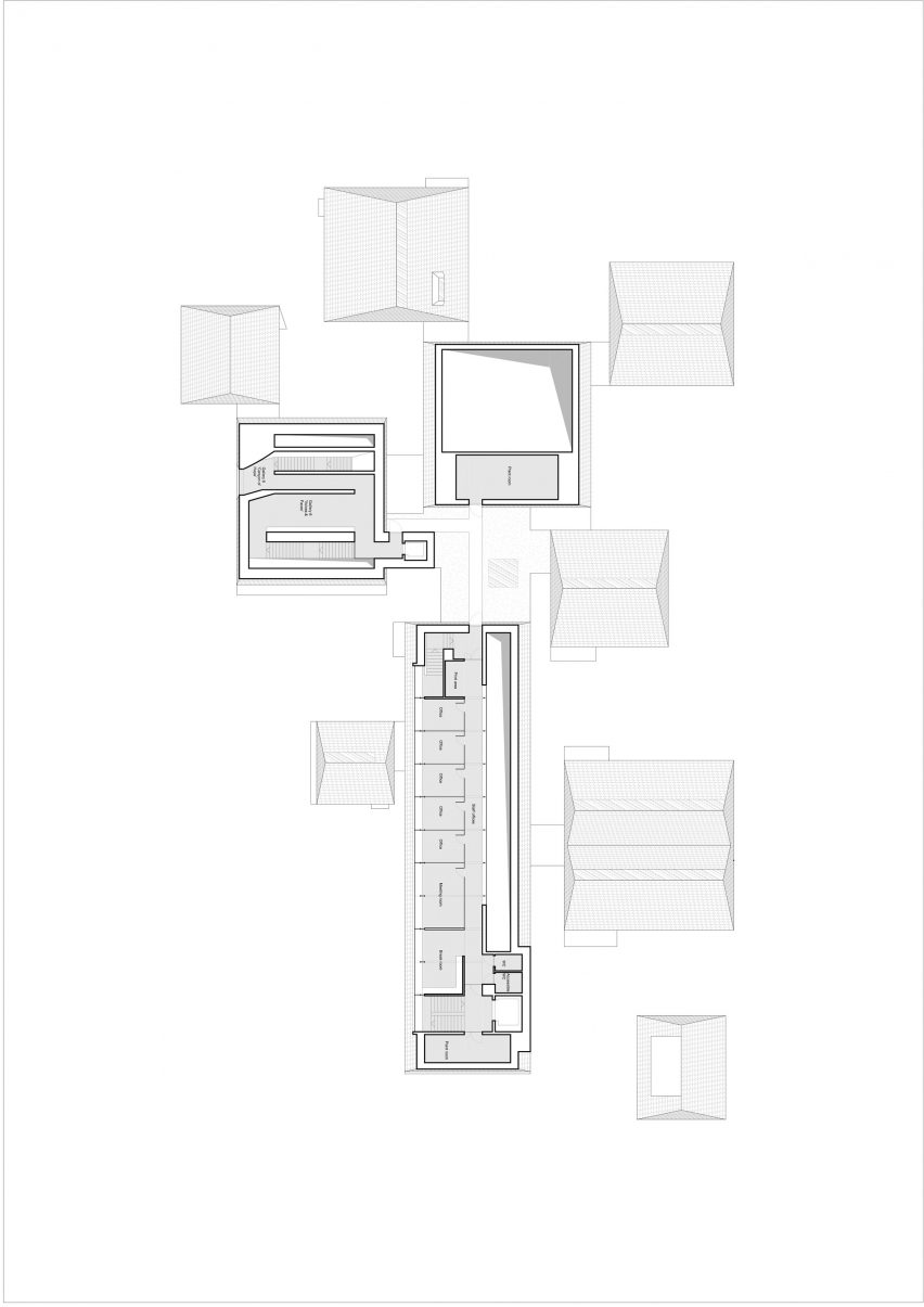 Plan of The Lost Shtetl Jewish Museum by Lahdelma & Mahlamäki Architects