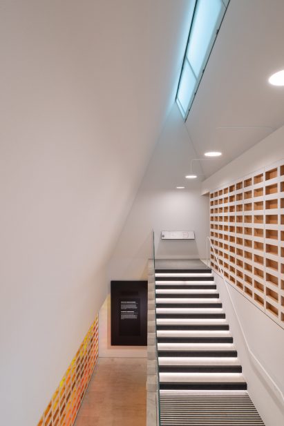 Interior view of museum by Lahdelma & Mahlamäki Architects