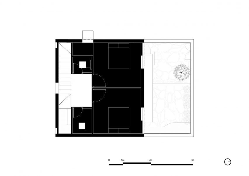 Plan of The Threshold House by Madras Spaces