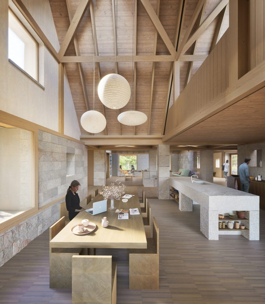 Interior render of Maggie's Kent by Assemble