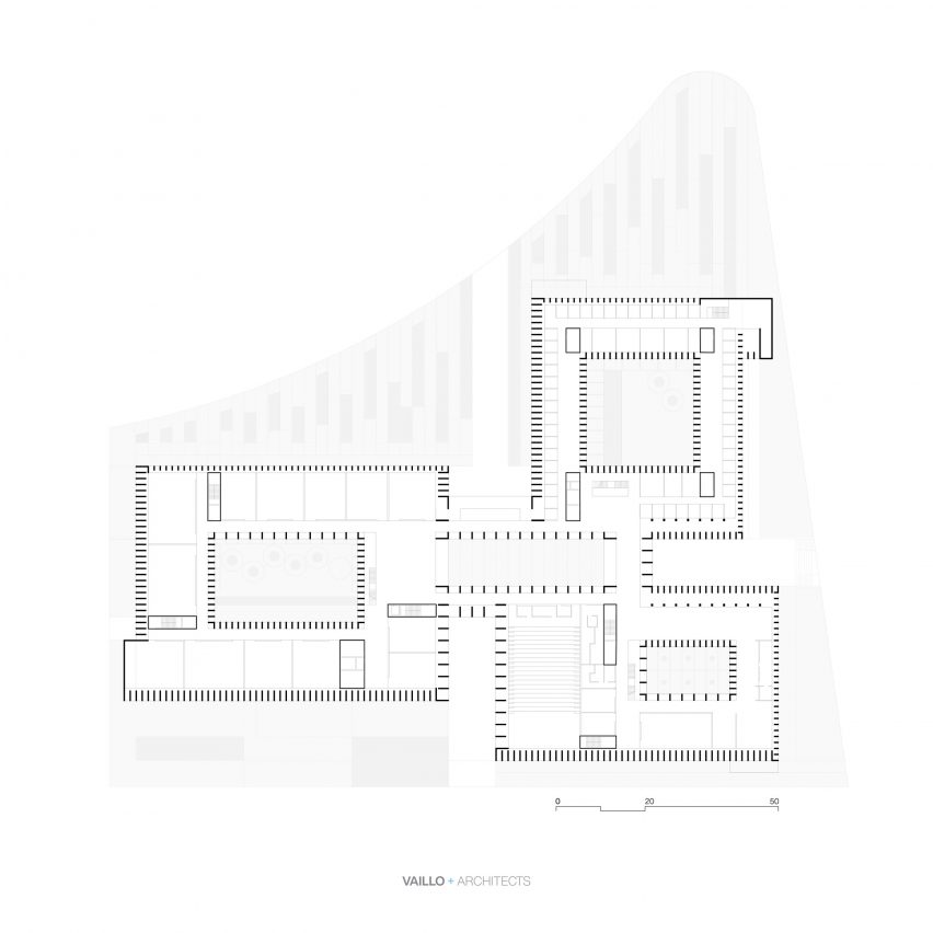 Plan of Faculty of Tourism at the University of Málaga by Vaillo + Irigaray Architects