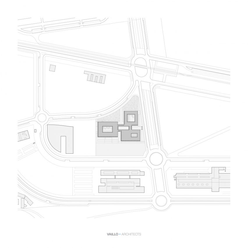 Plan of Faculty of Tourism at the University of Málaga by Vaillo + Irigaray Architects