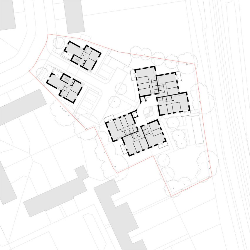 First floor plan of Farmstead Road, Phoenix Community Housing, by Metropolitan Workshop