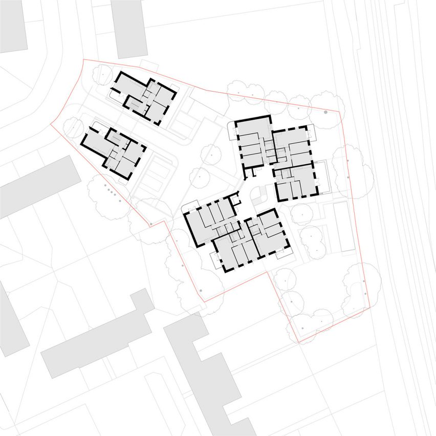 Second floor plan of Farmstead Road, Phoenix Community Housing, by Metropolitan Workshop